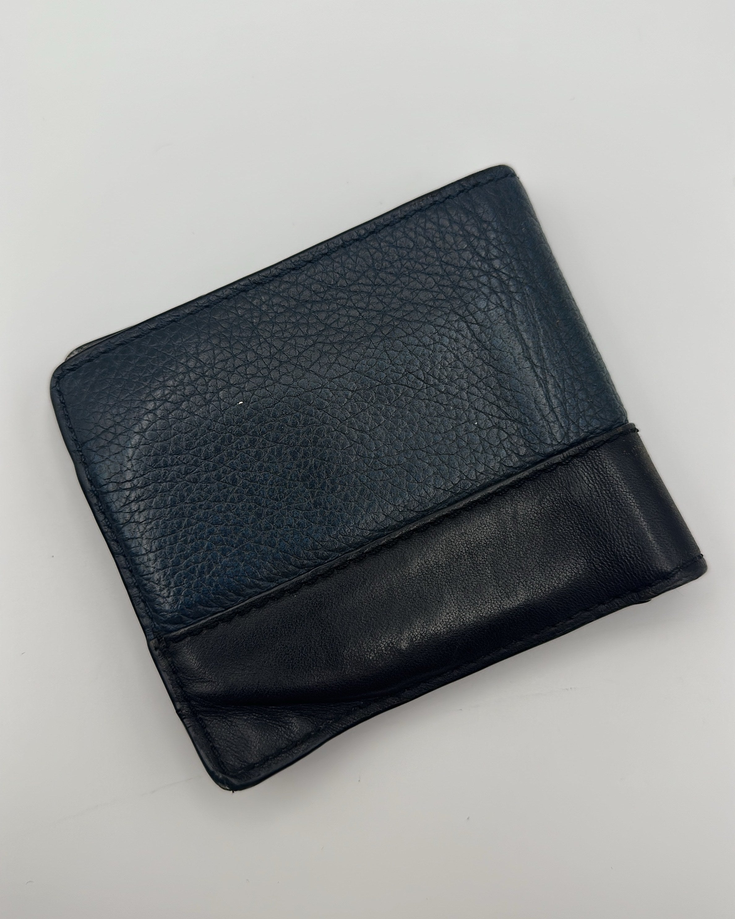 Vintage Coach Wallet Leather Navy Black