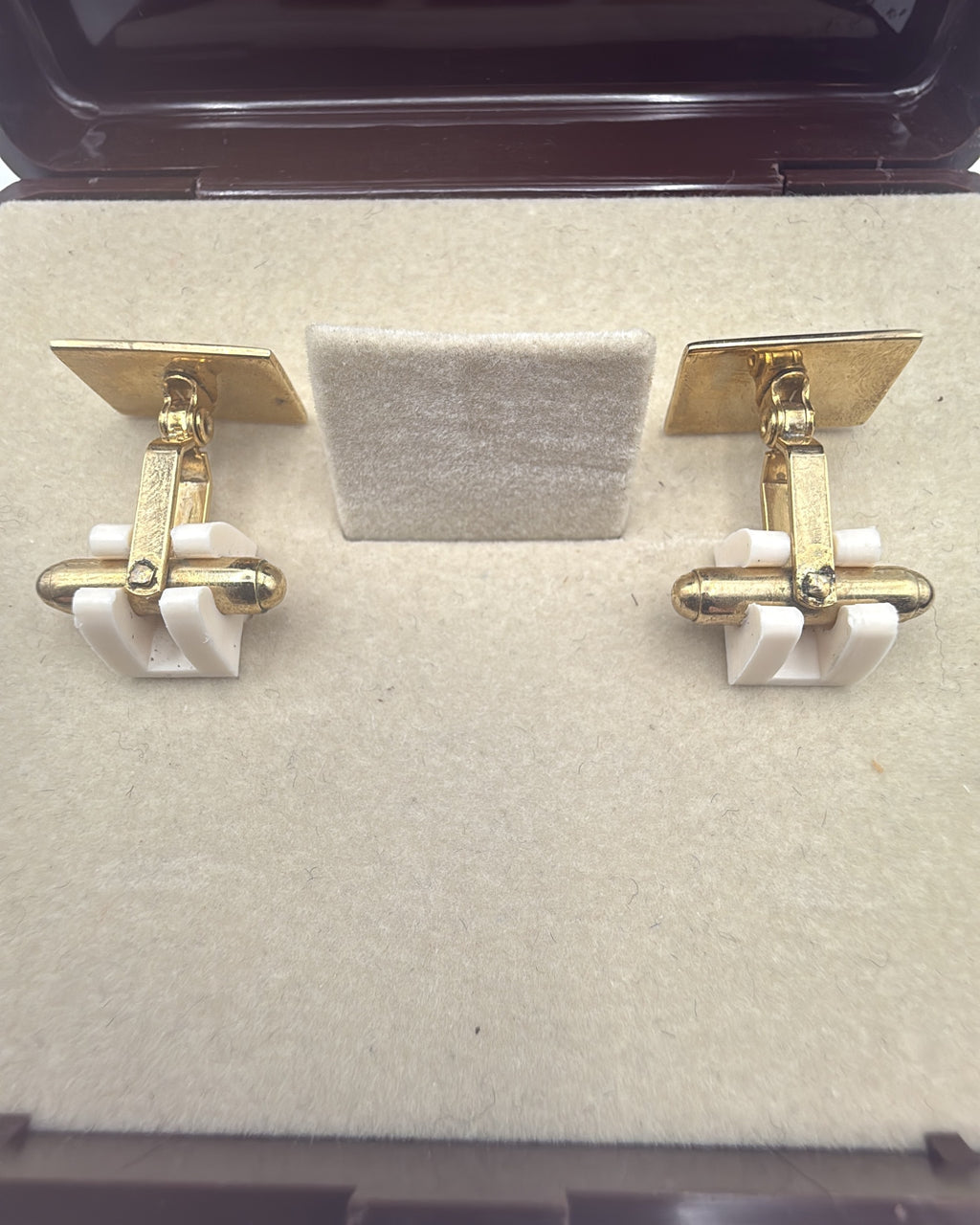 Vintage Givenchy Cufflink Steel Gold