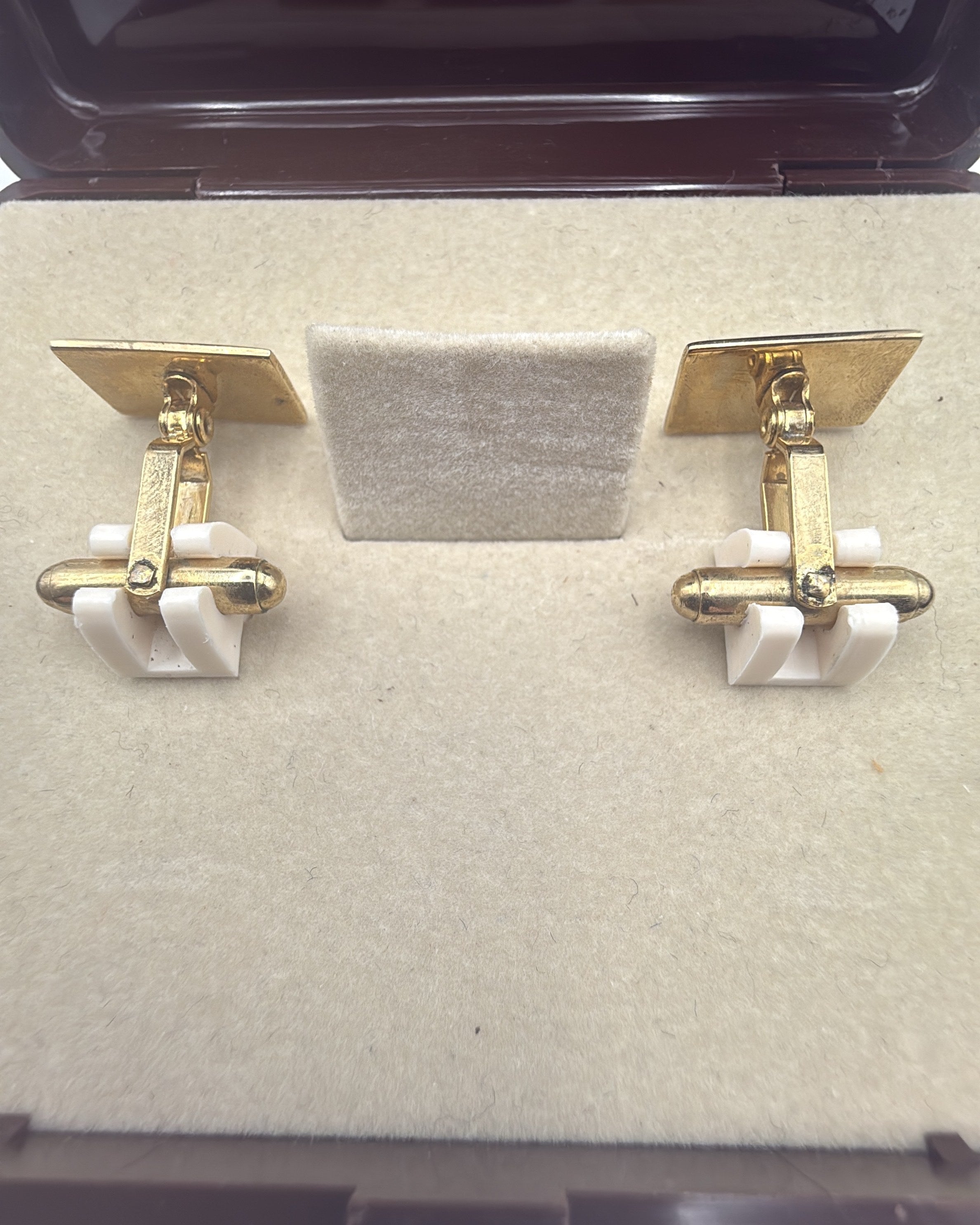 Vintage Givenchy Cufflink Steel Gold