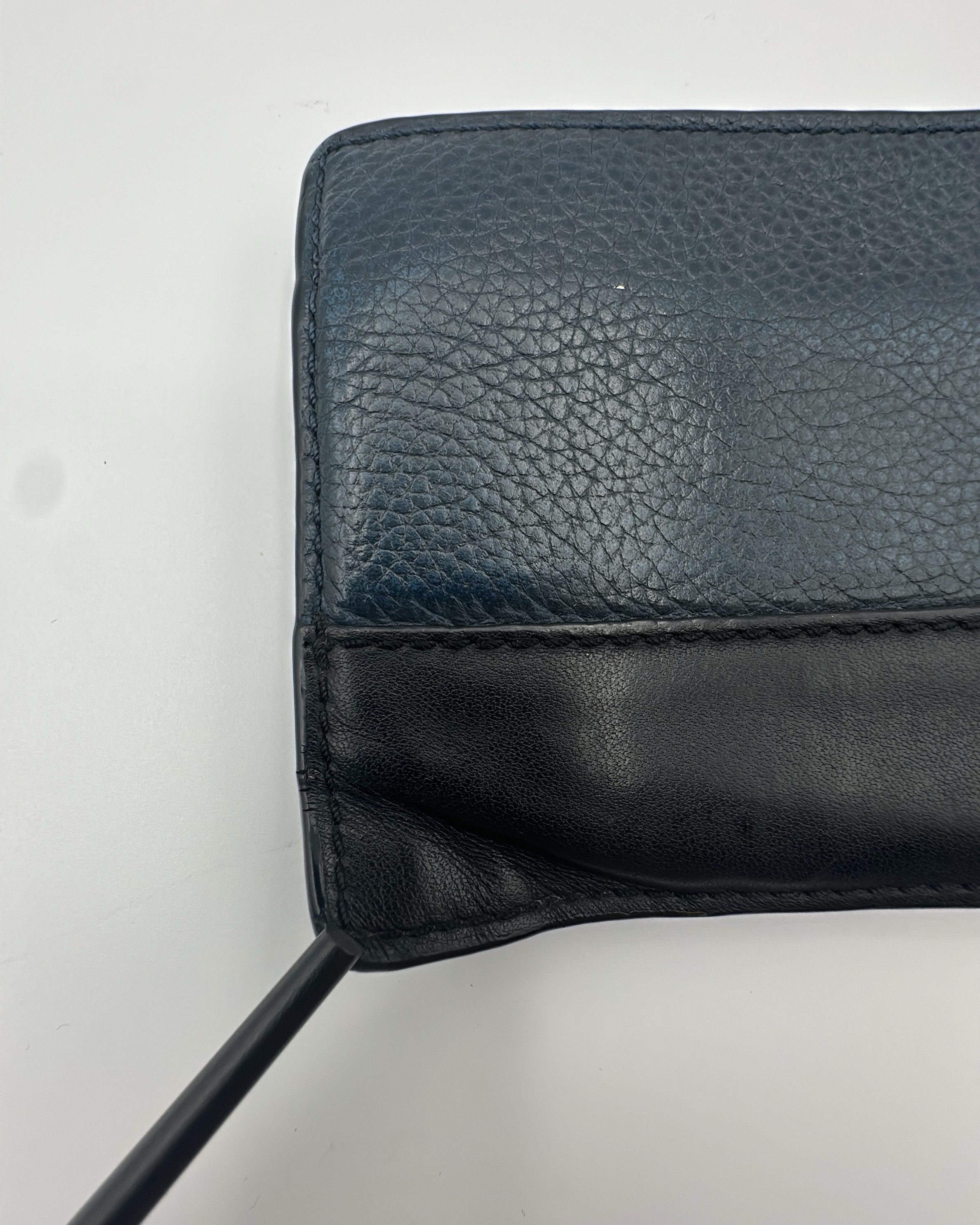 Vintage Coach Wallet Leather Navy Black