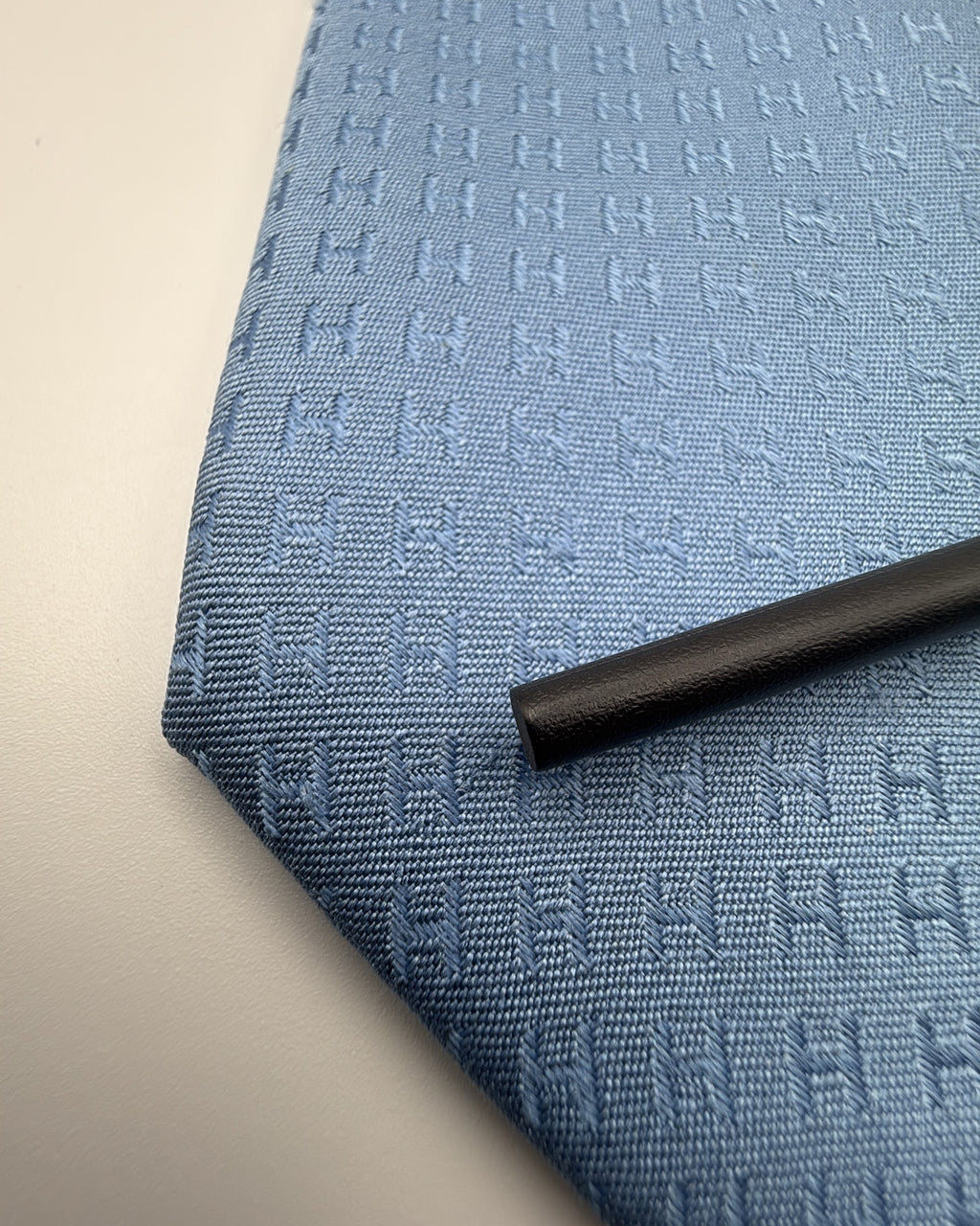 Vintage Hermès Paris Silk Tie Logo/Monogram H Letter Blue Necktie Made in France