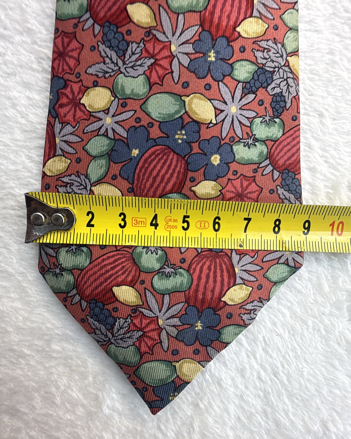 Vintage Hermès Paris Silk Tie 7358 PA Novelty/Motif Flowers Red Multicolor